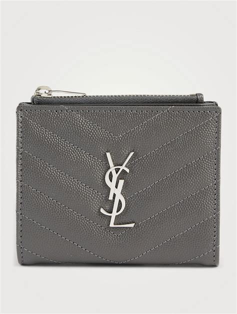 ysl metallic leather card case|ysl zipped card case.